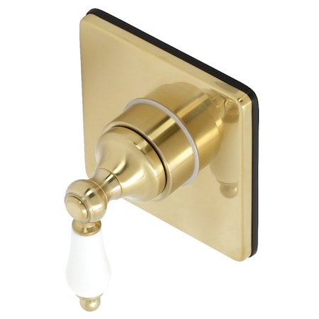 Kingston Brass KS3047PL Single-Handle Three-Way Diverter Valve with Trim Kit, Brushed Brass KS3047PL